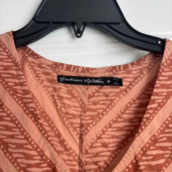 Gudrun Sjöden Lightweight Sleeveless Organic Cotton Tank Blouse Top M Boho Artsy - Picture 5 of 10